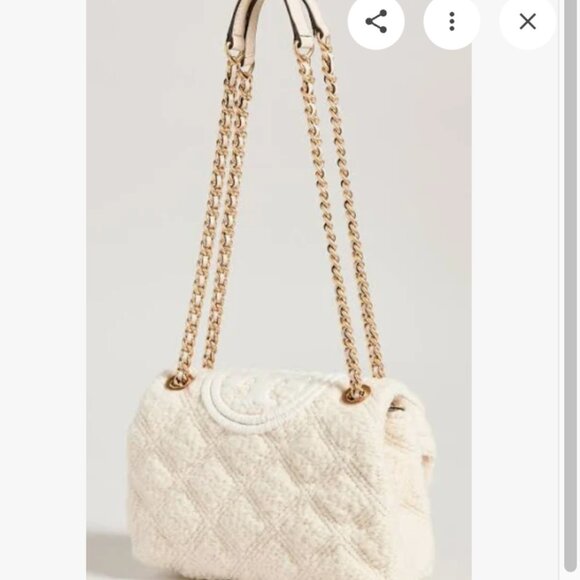 NWOT Tory Burch Fleming Soft Boucle Small Convertible Shoulder/Crossbody Bag - Picture 1 of 13